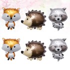  6 Pcs Animal Balloons for Kids Birthday Decorations Party Aluminium