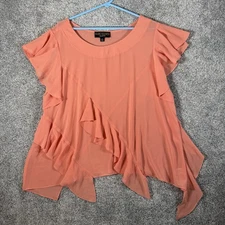 Fairycore Blouse XL Romantic Feminine Coquette Ruffle Soft Girl Pastel Boho Chic