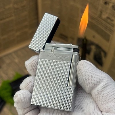 JT Dunant Lighter Ping Sound Butane Gas Lighters Classic Engraved