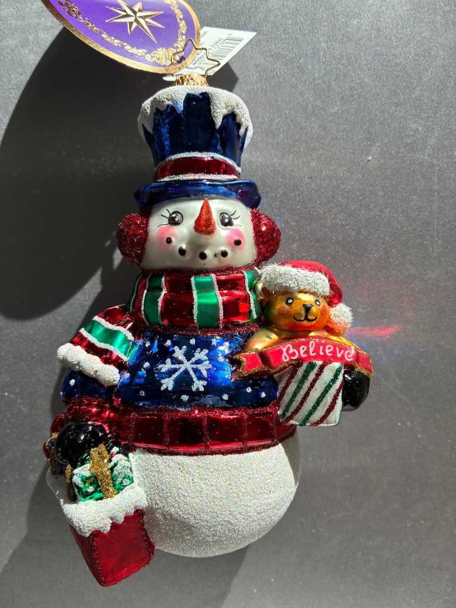 RADKO Macy's Shopper 2018 Snowman #3013413 Christmas Ornament HTF