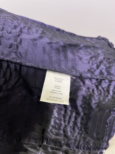 Samuel Dong Purple Soutache Textured Satin Like Blouse Jacket Small Designer - Picture 12 of 12