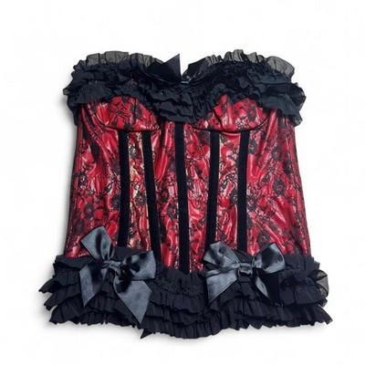Women's Multi and Red Corset