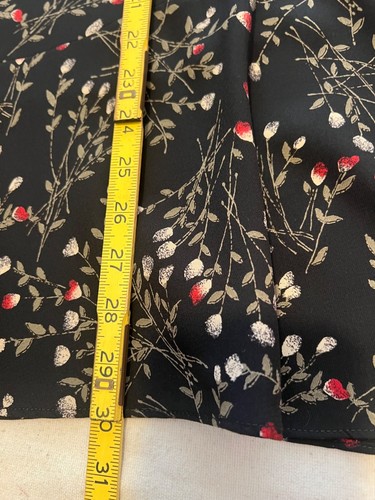 Sag Harbor Midi Skirt Size 18 Black Floral Zipper Career Vacation A Style - Picture 10 of 12