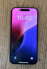 Apple iPhone 15 Pro 128GB Blue Titanium, 89% Battery, Unlocked, Cracked back