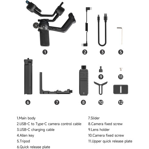 FeiyuTech SCORP-C 2 AI Tracking Gimbal Stabilizer for Mirrorless DSLR Camera - Picture 4 of 9