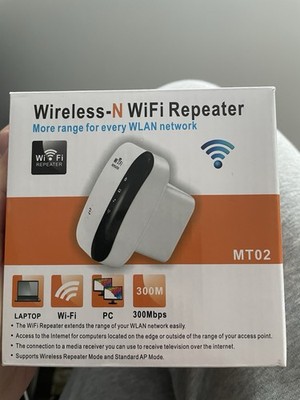 Wireless-N WiFi Repeater Signal Booster 300Mbps Range Extender without Cable