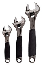 Bahco 3-90 3 Piece Adjustable Wrench Spanner Set (9070, 9071 & 9072) - 3 Piece