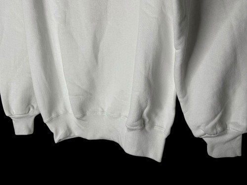 Vintage Jerzees Sweatshirt White Mens Medium (38-40) Long Sleeve 1990's USA - Picture 3 of 5