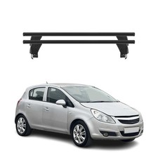 Menabo Dachträger für Opel Corsa D 2006-2010 Pre-FL 5tür 50kg Alu Schwarz 2x