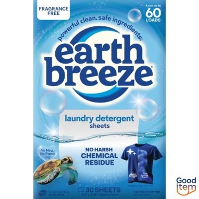 Earth Breeze Fragrance Free Laundry Detergent Sheets - 60 loads