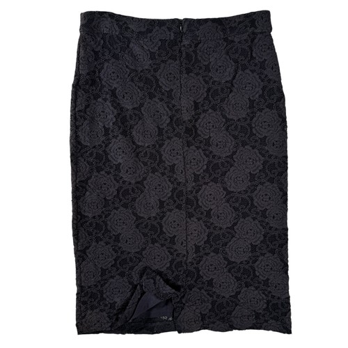 Maeve Black Floral Lace Layer Straight&Pencil Knee Length Skirt Women's Small - Bild 2 von 24