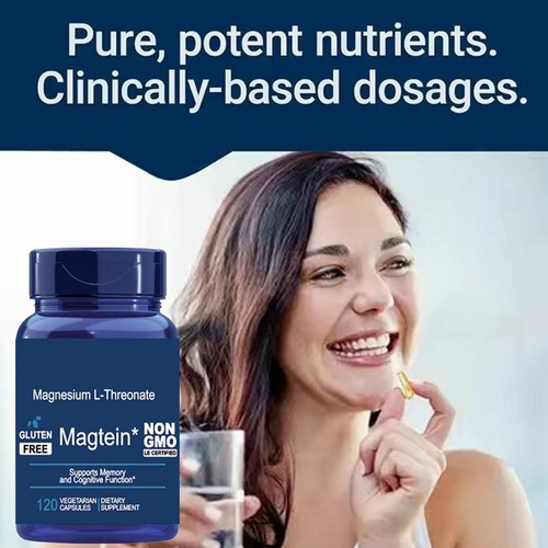 120PCS Magnesium L! Threonate Gluten Free Magtein Non GMO Supports Memor y!; - Picture 4 of 8