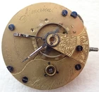 ANTIQUE 18s ILLINOIS AMERICA 7j KEY WIND POCKET WATCH MOVEMENT PARTS