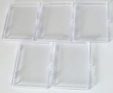 5 Ultra PRO 15 Count Clear Hinged Card Storage Boxes Case Holder Sports Trading