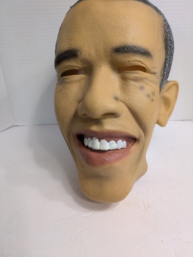 Barack Obama Mask US President Halloween Adult Costume Accessory Freckles - Picture 1 of 5