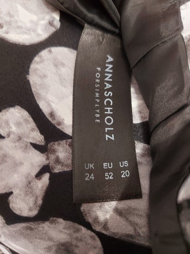 ANNA SCHOLZ BLAZER JACKET SIZE 24 Black Grey Multi GEM Jewel Print VGC - Picture 7 of 12