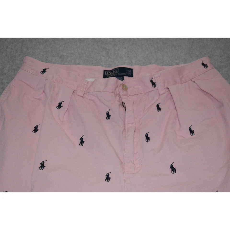 Pantalones Cortos Polo Ralph Lauren De Colección Para Hombre Talla 36 Chinos Caquis Estampado Completo Rosa Foto 2 de 4