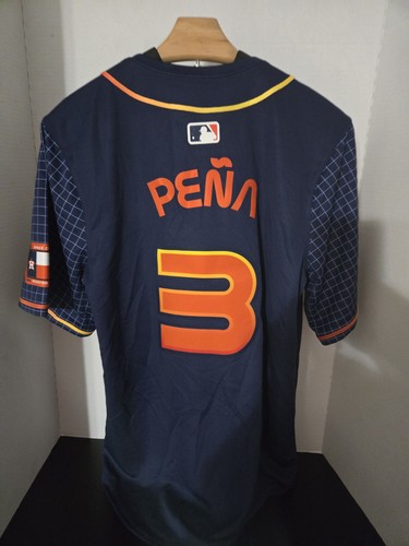 Houston Astros Space City Jeremy Pena #3 Jersey All Stitched Adult SZ Small $175 - Picture 6 of 13
