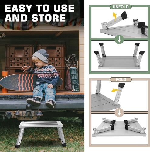 Portable Adjustable Height Step for RV, Motorhome - Picture 8 of 11