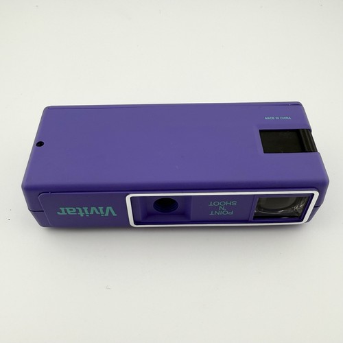 Vintage Avon Point 'N Shoot FILM Camera Vivitar 1987 Purple / Teal Set Of 2 - Picture 10 of 10