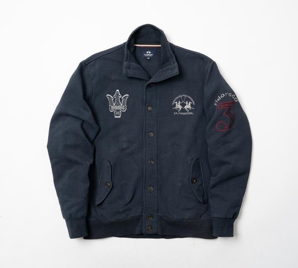 Men La Martina Jacket Navy Polyester 46 / 3XL / 54