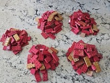 Vintage 1940s Halsam American Bricks Lot of 235 Wooden Interlocking Blocks