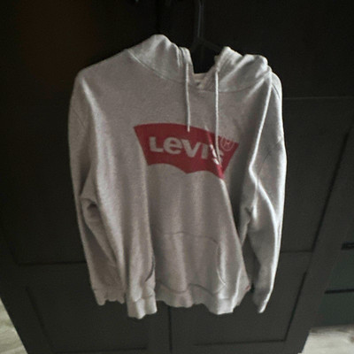 Levi's Herren Hoodie Kapuzenpullover Grau Gr. M Baumwolle Frottee Logo Kapuze