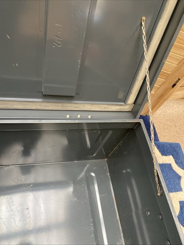 Large Vintage Metal Travel Trunk / Chest - Picture 13 of 13