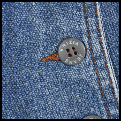 Italienische Jeansweste Damen Vintage - Größe 46 UK 12 - Krizia Jeansblau 90er - Bild 5 von 18