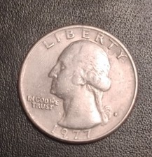 1977 D Washington Quarter Circulated with the Double Die Obverse.