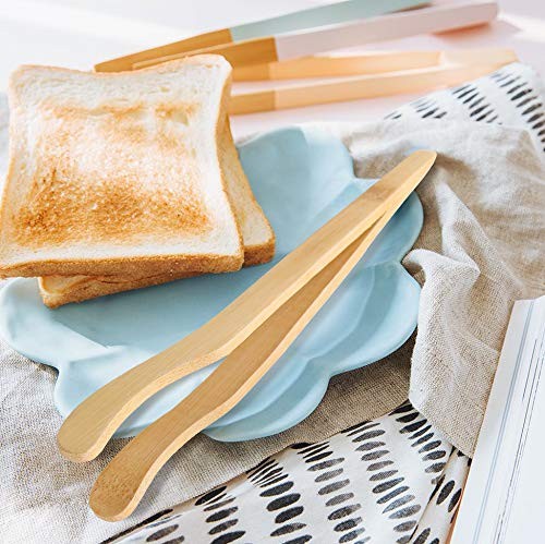 Bamboo Toast Tongs Wooden Tongs Bread Tongs Toaster Tongs Wood Tongs Bamboo T... - Picture 5 of 8