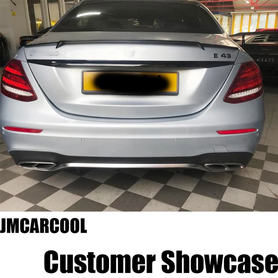 Labio alerón trasero de carbono real para Mercedes Benz W213 E43 E63 sedán 16-19 Foto 3 de 4