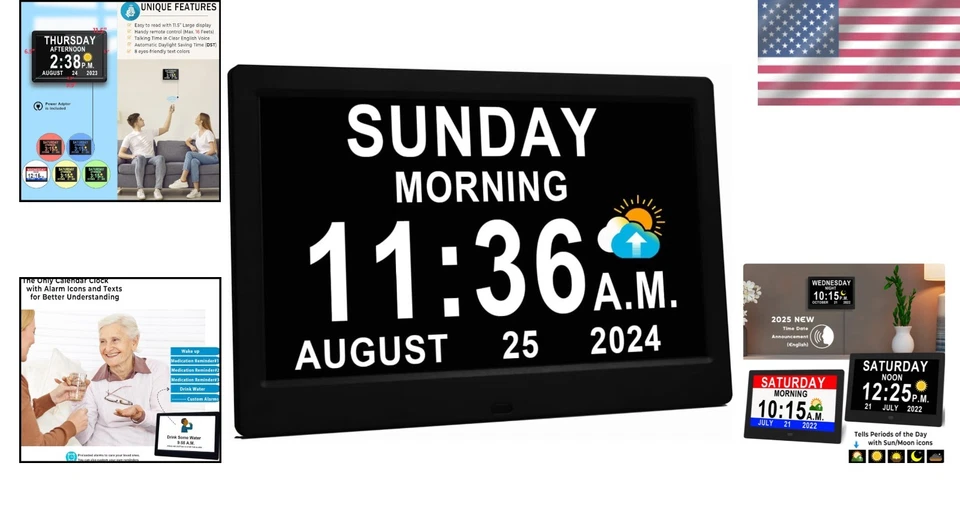 11.5 Inch Extra Large Digital Clock with 19 Alarms - Image 2 of 4