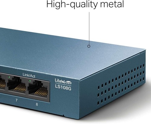 TP-Link LS108G 8-Port Desktop/Wallmount Gigabit Ethernet Switch/Hub, Network Spl - Picture 2 of 6