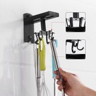 Space Aluminum Rotatable Hanger Multifunction Kitchen Hooks Wall-mounted