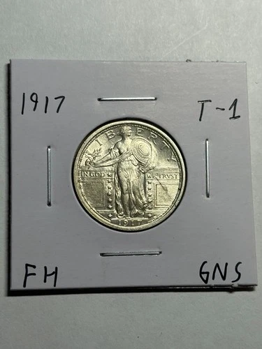 1917 Standing Liberty Quarter 25c Type 1 Nice UNC Looks FH