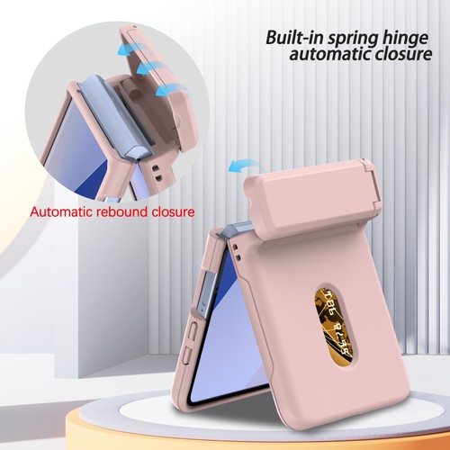 for Samsung Galaxy Z Flip 7/6/5 Card Holder Kickstand PC Shockproof Hinge Case - Picture 33 of 64