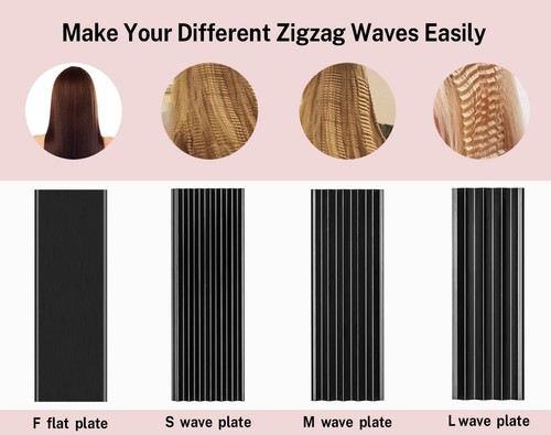 Hair Straightener and Crimper - 4 in 1 Tourmaline Ceramic Flat and Curling Ir... - Picture 3 of 7