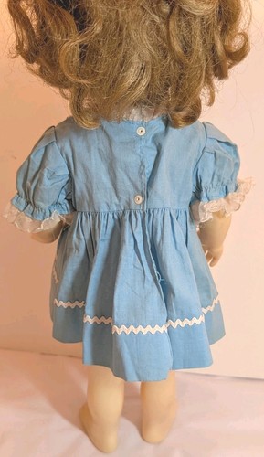 Vintage Blue with White Bow Dress 1960s Handmade for Chatty Cathy 20" Doll - Picture 3 of 21