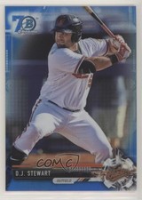 2017 Bowman Chrome Prospects Blue Refractor 70th Anniversary DJ Stewart 5h0