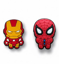 Marvel Iron Man  Spider-Man Chibi Shoe Charms Jibbitz Style Croc 1 or 2 pcs