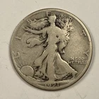 1921-D Walking Liberty Half .50. Choice Good.