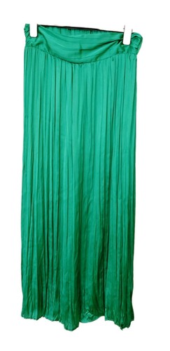 Green silk look and feel skirt size 12 - Picture 3 of 6