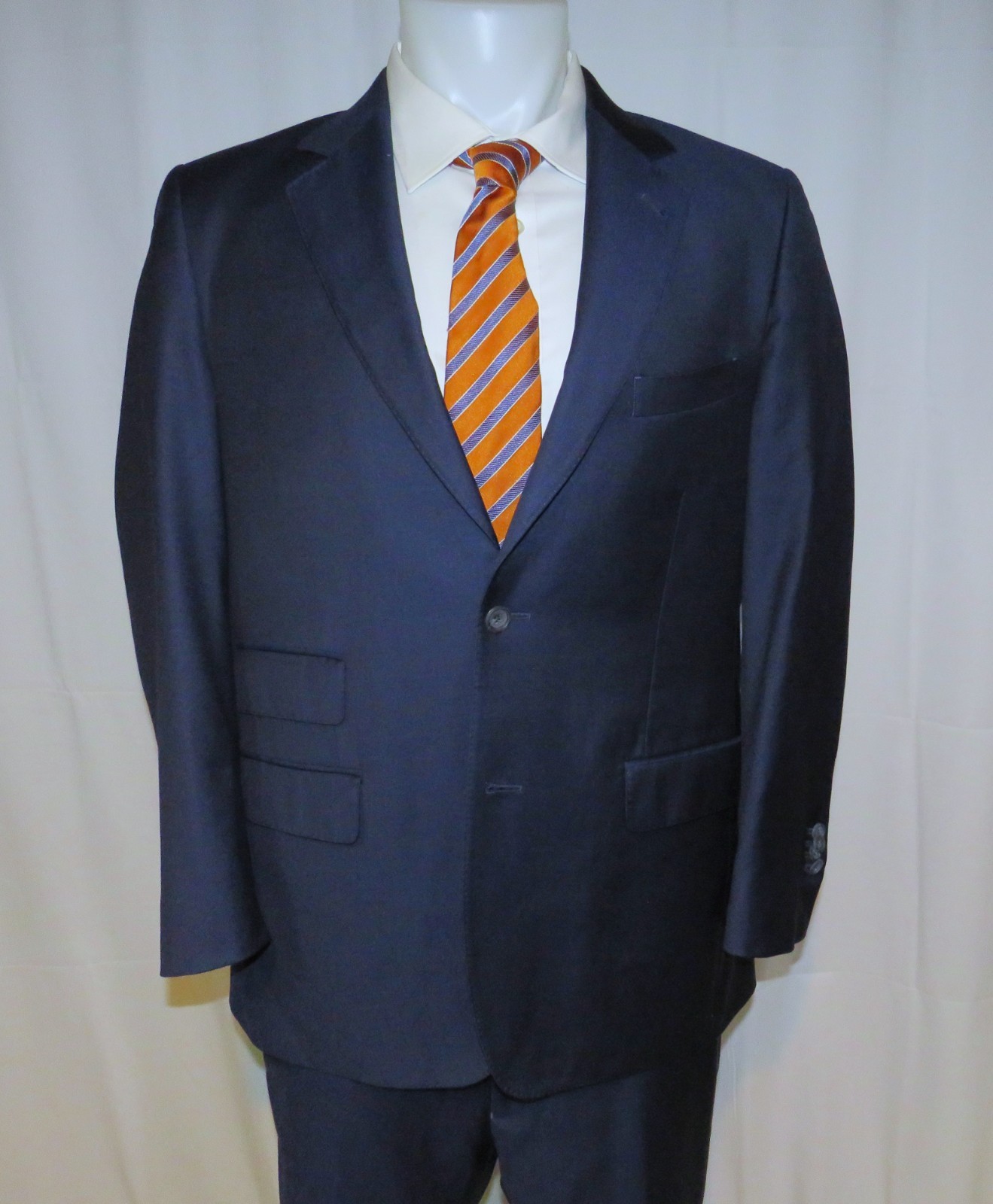 My.Suit Custom Solid Blue Flat Front Two Button S… - image 9