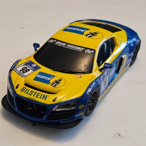 Scalextric Car Analogue DPR Audi R8 GT3 Bilstein Yellow Blue - Picture 2 of 9