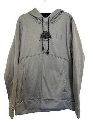 Under Armour Mens Grey Hoodie MD/M Loose Fit Arete Chargers Logo