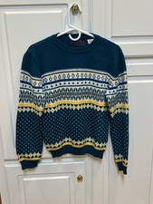 VINTAGE, C.S.M. Coliu St. Marx ROMANIA SKI SWEATER,multi Color , Large