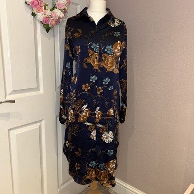 boohoo floral shirt dress Grey Floral Shirt Dress
