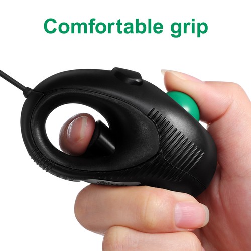 Lightweight USB Mini Trackball Mouse Wired for Easy Travel Black - Afbeelding 6 van 11