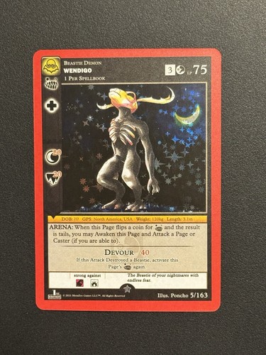 MetaZoo WENDIGO Nightfall 1st Edition 5/163 FULL HOLO RARE